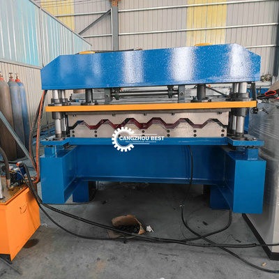 Plc Floor Deck Roll Forming Machine Steel Sheet Profile Roofing Panel Making