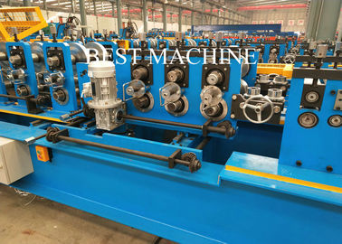 Pre Punching / Post Cutting C Z U Purlin Roll Forming Machine Gcr15 Steel Roller Material