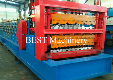 Automatic Steel Roof Roll Forming Machine Three Layer 1200mm Max Coil Width