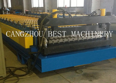 Corrugated Roofing Sheet Roll Forming Machine 6kw Power 1200mm Feeding Width