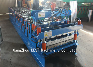 Roof Double Layer Roll Forming Machine Hydraulic Cutting 350H Steel Materials