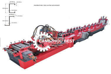 100 - 300 Automatic Adjustable Type Cz Purlin Roll Forming Machine