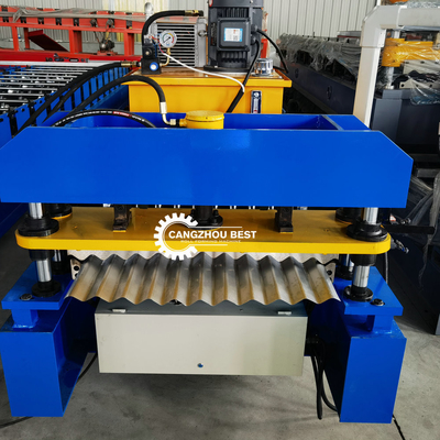 Hydraulic Cutting G550 Corrugated Roll Forming Machine For Color Metal Roof Panel Sheet