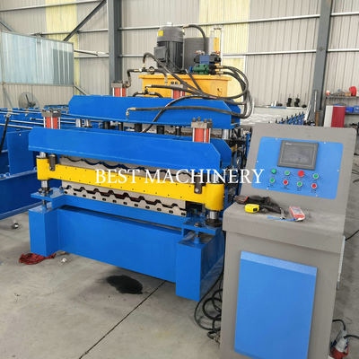 Gi Color Steel Double Layer Roofing Sheet Roll Forming Machine 3phase