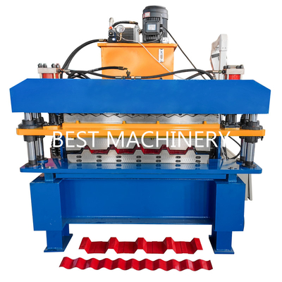 686mm 762mm Hydraulic Roofing Sheet Roll Forming Machine Double Layer