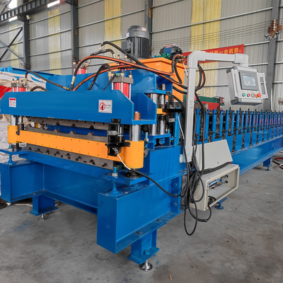 Gi Double Layer Roll Forming Machine 0.3mm Roofing Tile Sheet Making