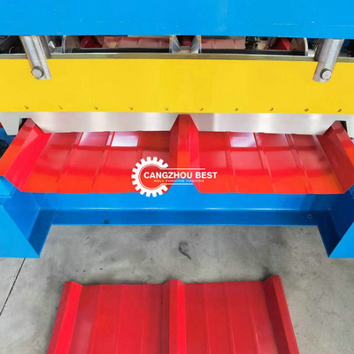 PLC Three Peaks Steel Panel Roll Forming Machine Color Coated Sheet Making Machine