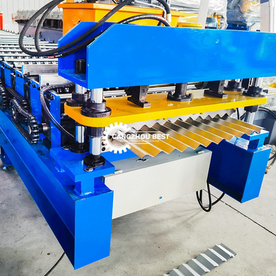 G550 Material High Grade Corrugated Roof Sheet Roll Forming Machine PLC control