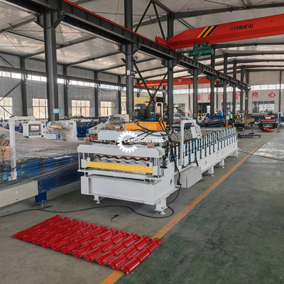 Colored Steel Corrugated Double Layer Roof Sheet Making Machine 3-22 Stations