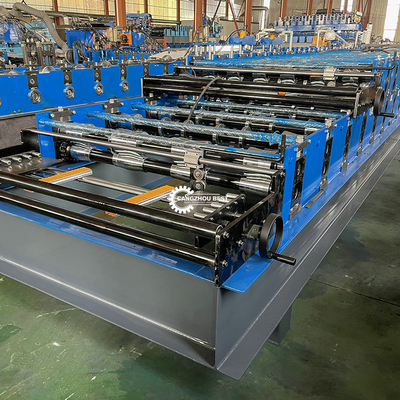 Steel Profile Tr4&amp;Tr6 Double Layer Roofing Sheet Roll Forming Machine 70mm Shaft