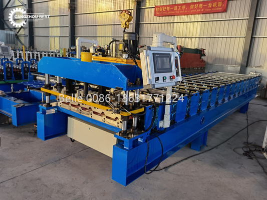 TR6 Aluzinc Roofing Sheet Roll Forming Machine 8 - 12m/Min