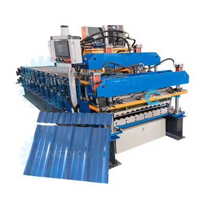 IBR Roof Sheet / Corrugated Roof Sheet Roll Forming Machine 4 - 6m/Min