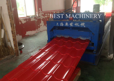 Construction Metal Glazed Steel Roof Tile Roll Forming Machine High Speed Making