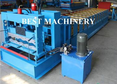 Trapezoid Roof Tile Roll Forming Machine YX1100 Russian Type PPGI Material