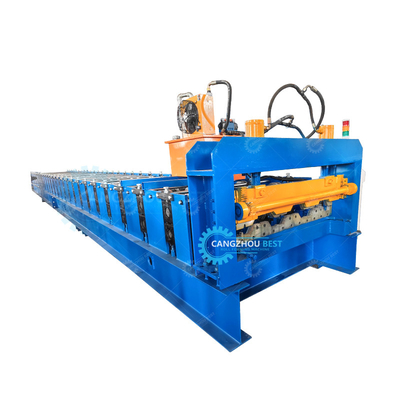 Hydrauic Cutting Heavy Duty Decking Sheet Floor Roll Forming Making Machine
