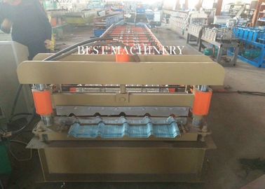 Fast Low Noise Metal Roof Making Machine , Sheet Roll Forming Machine