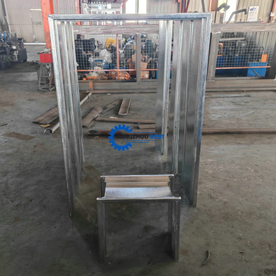 PLC Control System Steel Building Galvanized Self Lock Door Frame Roll Forming Machine