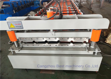 Colour Steel Roofing Sheet Roll Forming Machine With Hydralic Type Asia PLC Control