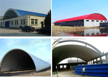 Warehouse / Steel Structure K Span Roll Forming Machine , Arch Building Machine