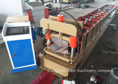 Metal Roof Ridge Cap Roll Forming Machine 8-12m/Min Speed PLC Control System