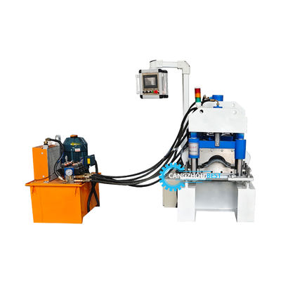 Hydraulic Punching&Pressing Ridge Cap Roll Forming Machine For Roof Tile 