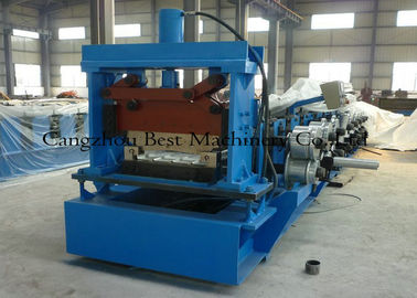 Tapered Standing Seam Metal Roof Roll Forming Machine 5.5kw Hydraulic Cutting Type
