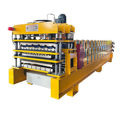 PPGI &GI Steel Three Layer Roof Sheets Roll Forming Machine Production Line 