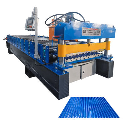 Automatic Hydraulic PLC Control Steel Profile Corrugated Roof Making Roll Forming Machine