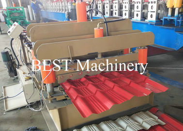 Color Steel Glazed Tile/Brick Tile/Q Tile Making Machine PLC Control 4-6m/Min Speed