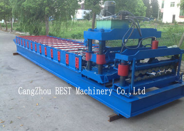 Corrugated Roof Tile Roll Forming Machine 350H Steel Hydraulic Cutting