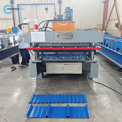 Peru Popular Color Steel Double Layer Tr4&988 Profile Making Roll Forming Machine 