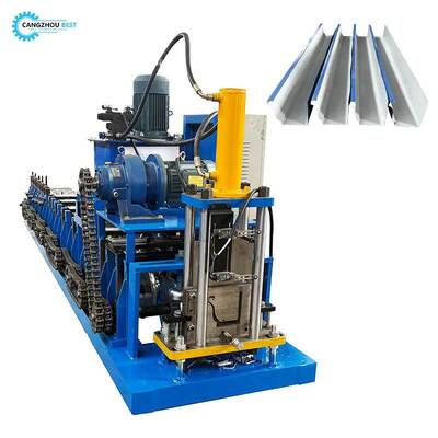 PLC Control Hydraulic Cutting Portable Steel K Gutter Roll Forming Machine with 16 Stations