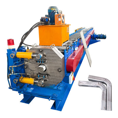 PLC Control Mold Cutting Square Shape Rain Gutter Downspout Roll Forming Machine