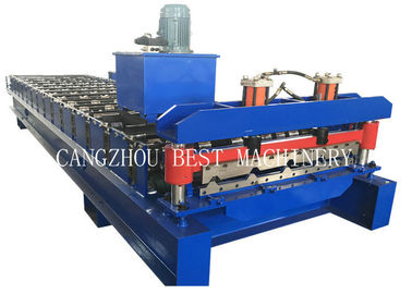 Building Box Profile Guage 28  Steel Roof Roll Forming Machine 6kw Power