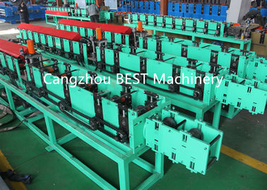 Fenestrated Shutter Door Frame Roll Forming Machine 5.5kw Power PLC Control System