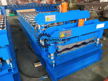 Low Noise Corrugated Roof Tile Roll Forming Machine 350H Steel Hydraulic Cutting