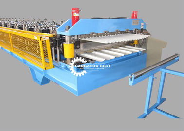 Color Steel Profile Glazed Roof Tile Roll Forming Machine For Zinc Sheet