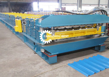 CE Double Layer Profile Roofing Sheet Roll Forming Machine 5.5KW Cutting