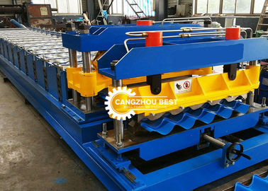 Building Material Glazed Wave Steel Roof Tile Forming Machine Plc Control