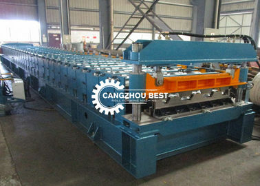 Mexico Profile Galvanized Sheet Floor Deck Roll Forming Machine 6-8m / Min Speed