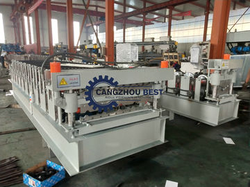 Double Deckers Roof Tile Wall Sheet Roll Forming Machine For Aluminium Steel Sheet
