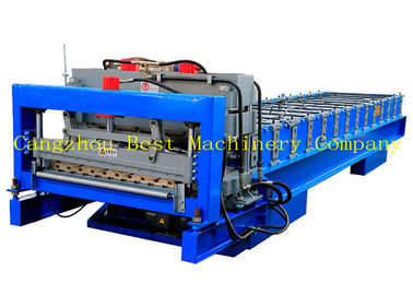 House Roof Glazed Tile Roll Forming Machine , Metal Roof Making Machine