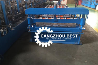 Aluminum Colored Metal Roof Panel Roll Forming Machine PLC Control System