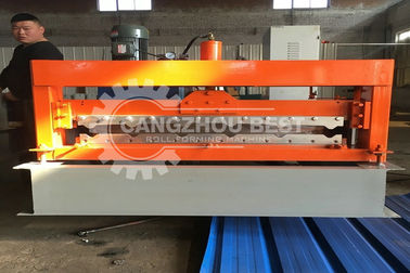 Blue Steel Double Layer Roll Forming Machine For Construction Building Material