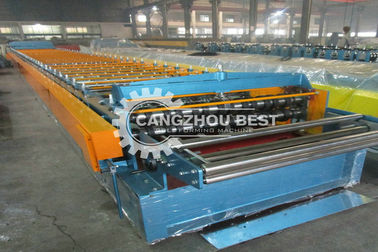 Colored Steel Plate / Galvanized Board Sheet Roll Forming Machine With 30 Groups Rollers
