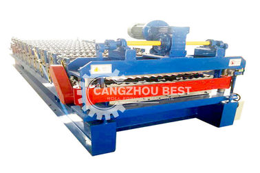 Metal Floor Deck Roll Forming Machine With Hydraulic Steel Cutting And Electric Rolling Machine