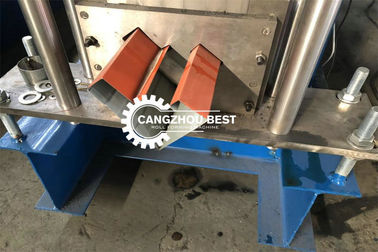 Galvanized Sheet Gutter Roll Forming Machine For Roof Cap , Metal Ridge