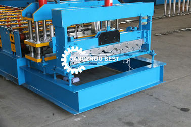 Steel Plate Glazed Roof Tile Roll Forming Machine 1000mm Feeding Width