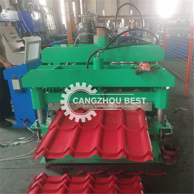Trapezoid Steel Coil 740mm Roof Tile Roll Forming Machine For PPGI Material