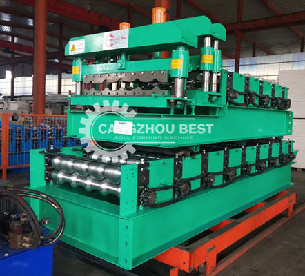 5kw Zinc Metal Glazed 0.25mm Tile Roll Forming Machine